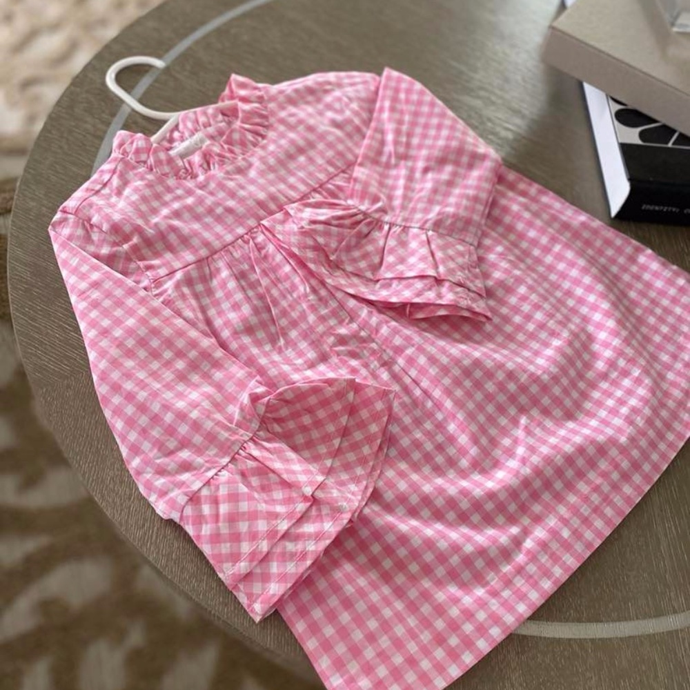 Janie and Jack Pink Gingham Top